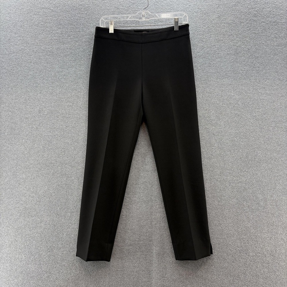 Peserico Pants Womens 6 Black Twill Slim Tapered Ankle Cigarette Trouser Italy